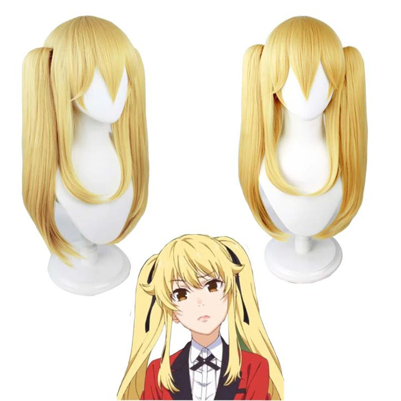Kakegurui Mary Saotome Cosplay Wigs Blonde Two Ponytails Wigs 3 Kakegurui Mary Saotome Cosplay Wigs Blonde Two Ponytails Wigs
