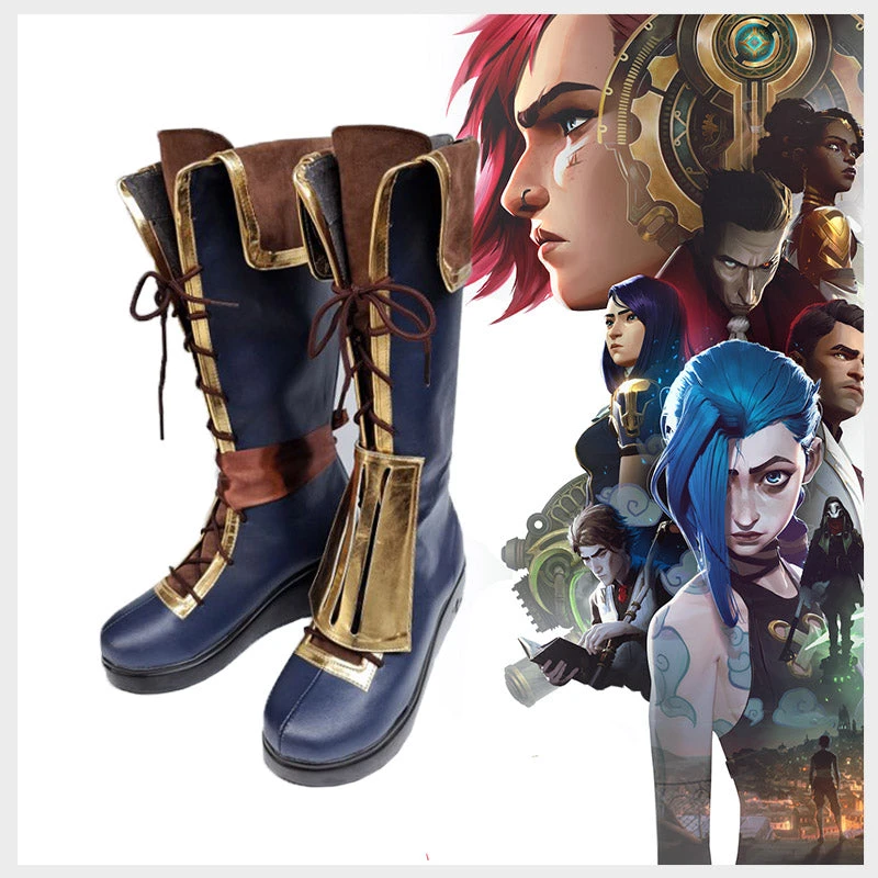 League Of Legends Arcane Vi Cosplay Boots Halloween Cosplay Shoes 4 League Of Legends Arcane Vi Cosplay Boots Halloween Cosplay Shoes - Image 2