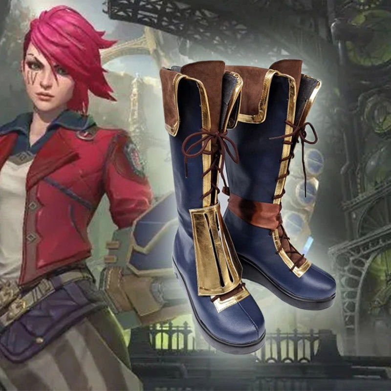 League Of Legends Arcane Vi Cosplay Boots Halloween Cosplay Shoes 5 League Of Legends Arcane Vi Cosplay Boots Halloween Cosplay Shoes - Image 3