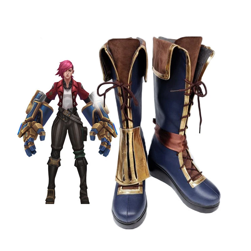 League Of Legends Arcane Vi Cosplay Boots Halloween Cosplay Shoes 3 League Of Legends Arcane Vi Cosplay Boots Halloween Cosplay Shoes