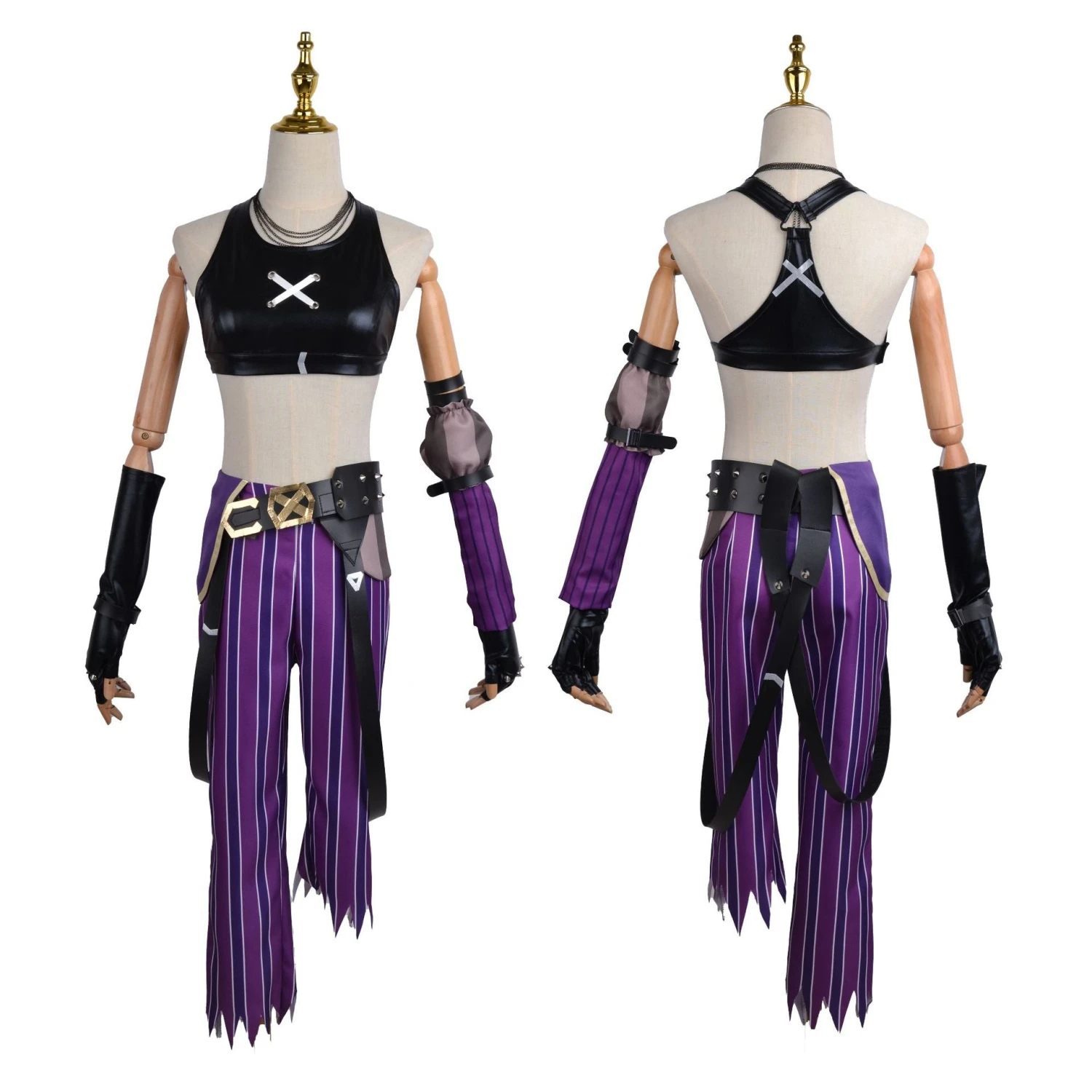 League Of Legends Arcane Jinx Whole Set Cosplay Costume Suit And Wigs And Boots Set 5 League Of Legends Arcane Jinx Whole Set Cosplay Costume Suit And Wigs And Boots Set - Image 3