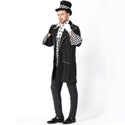 Men Black Magician Halloween Cosplay Costume Suit -Procosplayshop Men Black Magician Halloween Cosplay Costume Suit 5