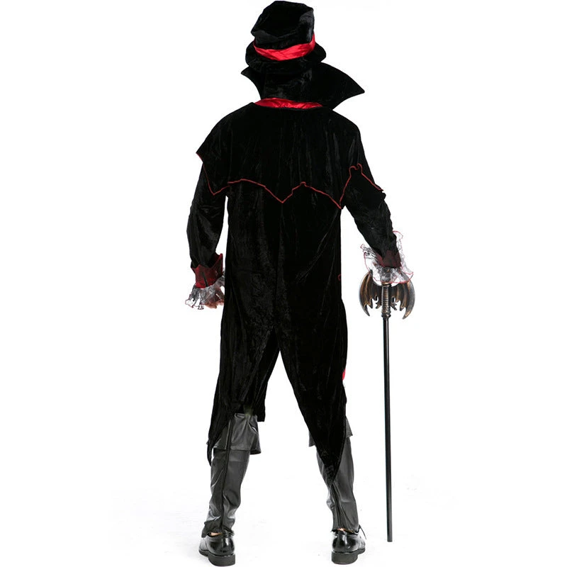 Men Vampire Gothic Count Cosplay Costume For Halloween Party Performance 5 Men Vampire Gothic Count Cosplay Costume For Halloween Party Performance - Image 3