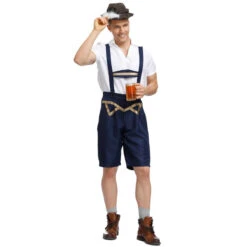 Men's Deluxe German Bavarian Oktoberfest Lederhosen Guy Costume