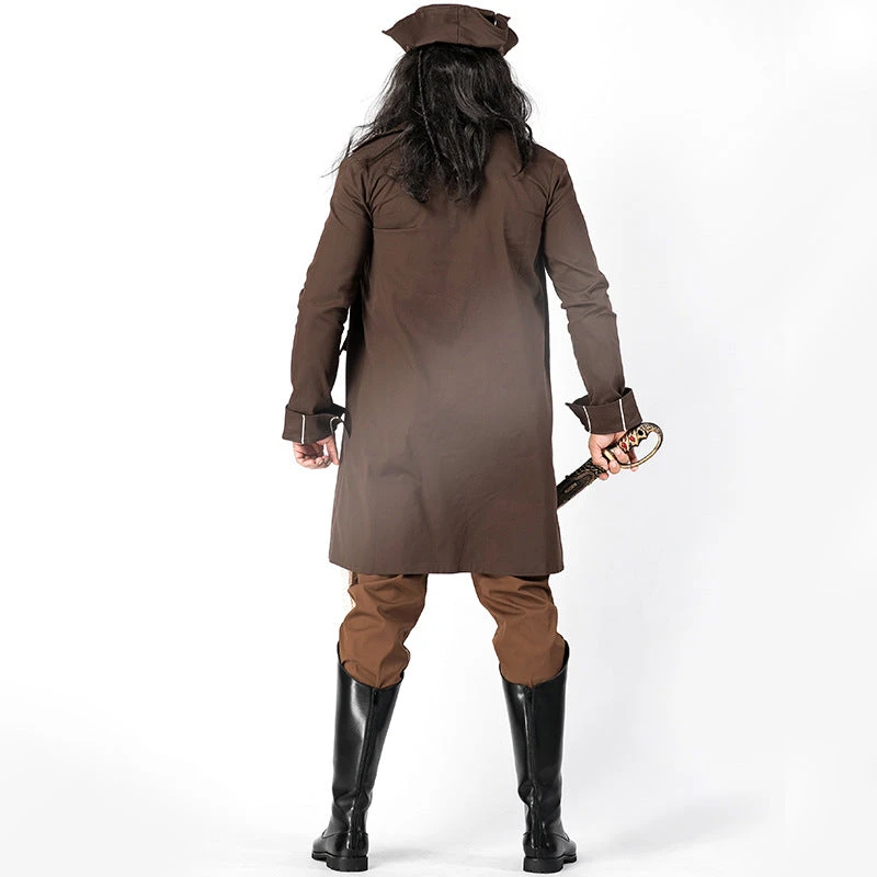 Men's Deluxe Pirate Cosplay Costume Halloween/Stage Performance/Party 6 Men's Deluxe Pirate Cosplay Costume Halloween/Stage Performance/Party - Image 4