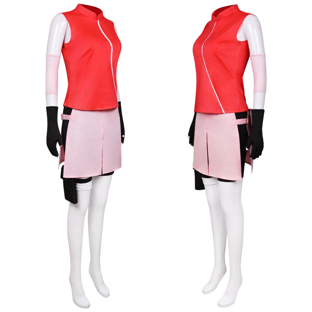 Anime Haruno Sakura 2nd Generation Cosplay Costume Full Set 5 Anime Haruno Sakura 2nd Generation Cosplay Costume Full Set - Image 3