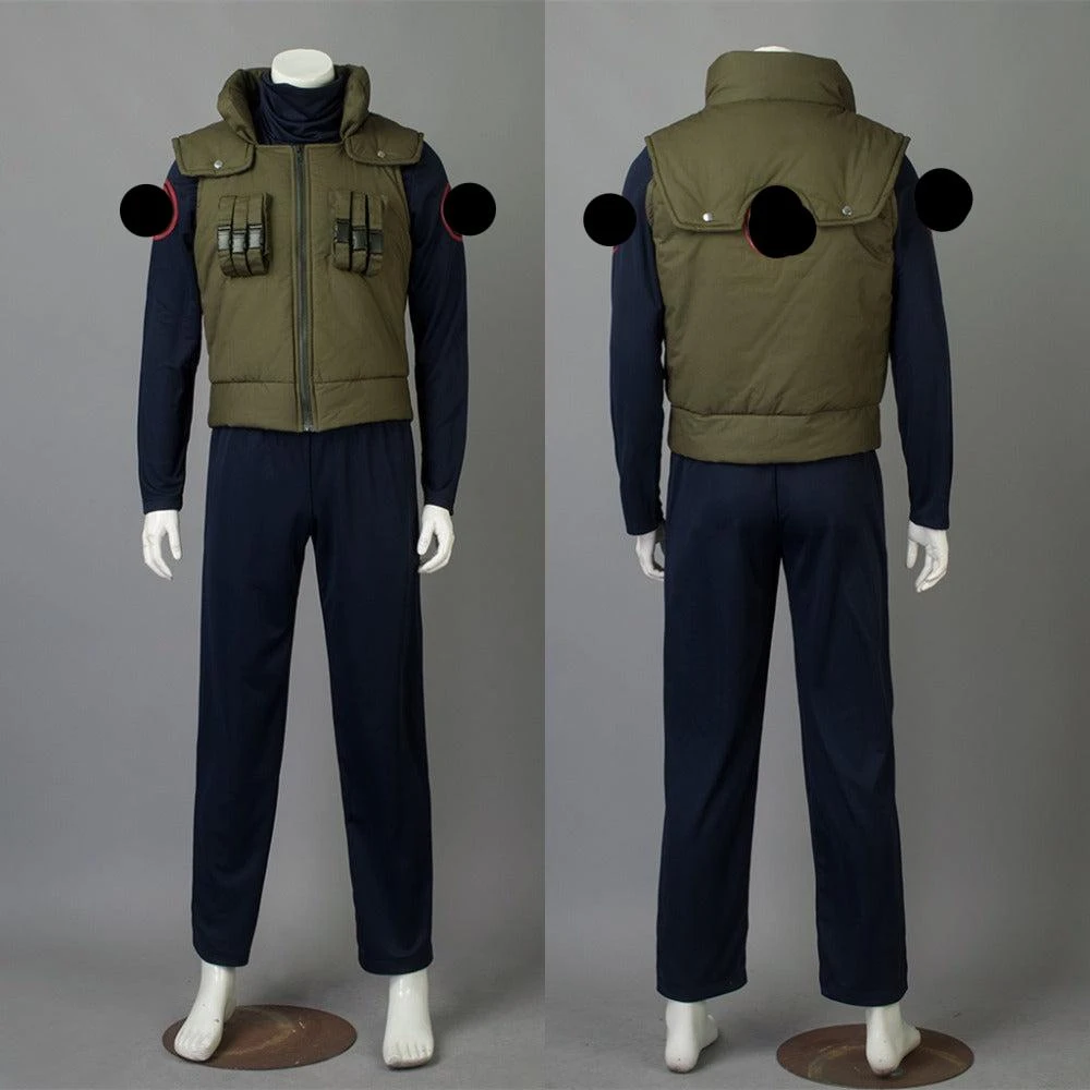 Anime Cosplay Hatake Kakashi Costume Uniform With Props 10 Pieces Full Set Halloween Costume Outfit 4 Anime Cosplay Hatake Kakashi Costume Uniform With Props 10 Pieces Full Set Halloween Costume Outfit - Image 2