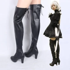 Nier: Automata YoRHa No.2 Type B 2B Cosplay Boots Black Boots -Procosplayshop NierAutomataYoRHaNo.2TypeB2BCosplayBootsBlackBoots 1
