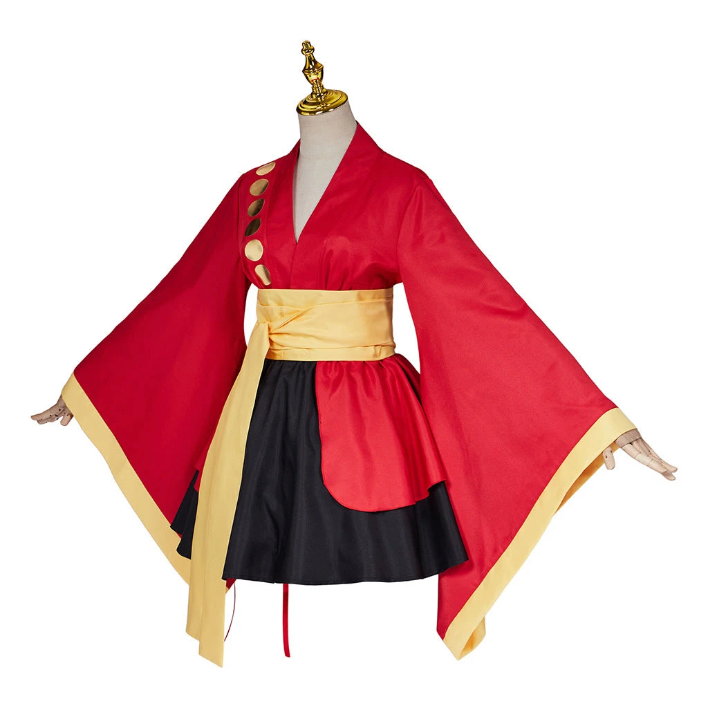 One Piece Luffy Female Dress Costume Lolita Dress Halloween Costume Outfit 4 One Piece Luffy Female Dress Costume Lolita Dress Halloween Costume Outfit - Image 2