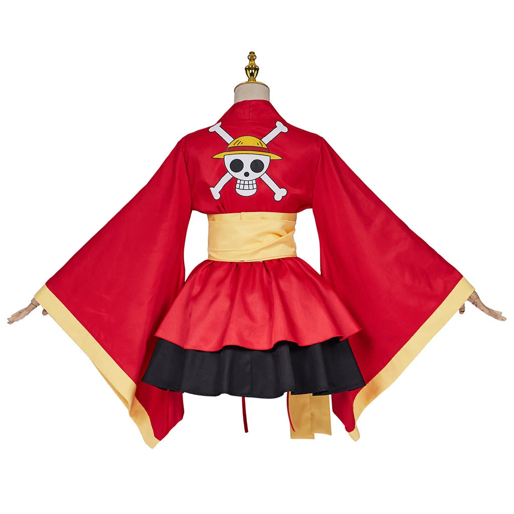One Piece Luffy Female Dress Costume Lolita Dress Halloween Costume Outfit 6 One Piece Luffy Female Dress Costume Lolita Dress Halloween Costume Outfit - Image 4