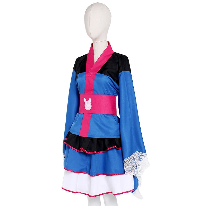 Overwatch D.Va Hana Song Cosplay Costume Kimono Dress Lolita Dress Halloween Carnival Costume 5 Overwatch D.Va Hana Song Cosplay Costume Kimono Dress Lolita Dress Halloween Carnival Costume - Image 3