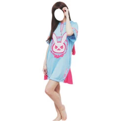 Overwatch D.Va Hana Song Cosplay Costume Pajama Hooded Dress Halloween Costume -Procosplayshop OverwatchD.VaHanaSongCosplayCostumePajamaHoodedDressHalloweenCostume 1