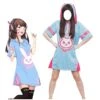 Overwatch D.Va Hana Song Cosplay Costume Pajama Hooded Dress Halloween Costume 1 Overwatch D.Va Hana Song Cosplay Costume Pajama Hooded Dress Halloween Costume -Procosplayshop OverwatchD.VaHanaSongCosplayCostumePajamaHoodedDressHalloweenCostume 2