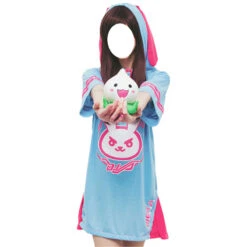 Overwatch D.Va Hana Song Cosplay Costume Pajama Hooded Dress Halloween Costume -Procosplayshop OverwatchD.VaHanaSongCosplayCostumePajamaHoodedDressHalloweenCostume 4