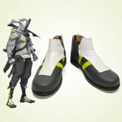 Overwatch Genji Shimada Cosplay Shoes Halloween Costume Accessories