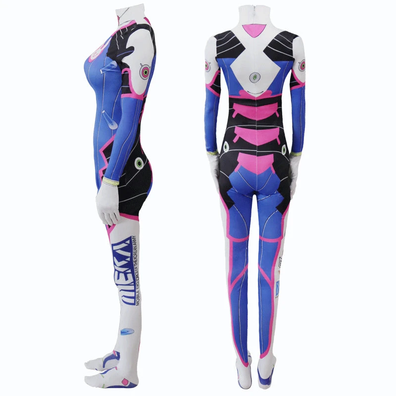 Overwatch D.Va Hana Song Cosplay Costume Jumpsuit Halloween Costume Zentai 4 Overwatch D.Va Hana Song Cosplay Costume Jumpsuit Halloween Costume Zentai - Image 2