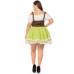 Plus Size Women Beer Festival Oktoberfest Green Waitress Maid Party Costume -Procosplayshop Plus Size Women Beer Festival Oktoberfest Green Waitress Maid Party Costume 1