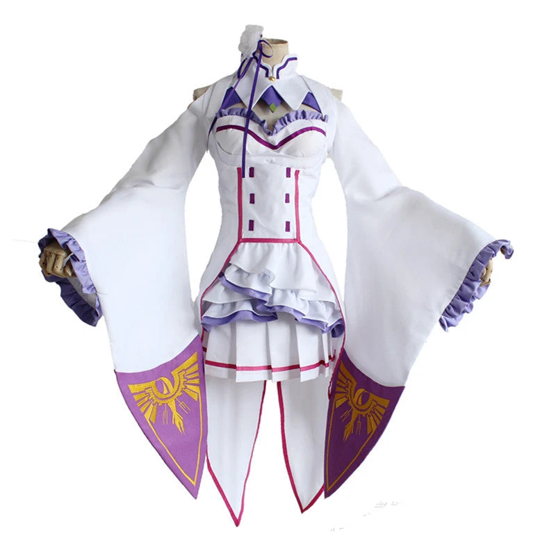 Anime Re:Zero − Starting Life In Another World Emilia Cosplay Costume Dress Outfit 3 Anime Re:Zero − Starting Life In Another World Emilia Cosplay Costume Dress Outfit