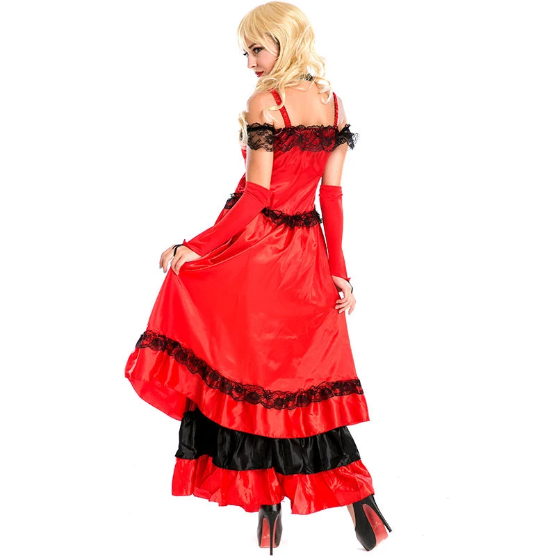 Red Long Magician Cosplay Costume Dress 7 Red Long Magician Cosplay Costume Dress - Image 5