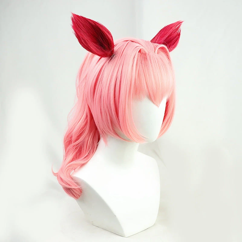 Uma Musume: Pretty Derby Cosplay Haru Urara Cosplay Wigs Pink Wigs 4 Uma Musume: Pretty Derby Cosplay Haru Urara Cosplay Wigs Pink Wigs - Image 2
