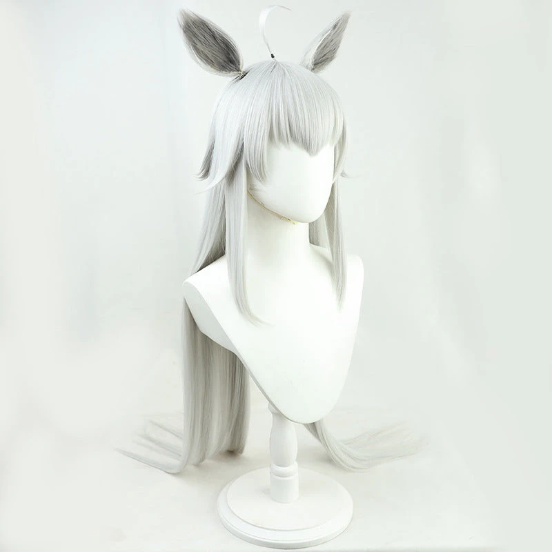 Uma Musume: Pretty Derby Cosplay Oguri Cap Cosplay Silver Wigs 4 Uma Musume: Pretty Derby Cosplay Oguri Cap Cosplay Silver Wigs - Image 2
