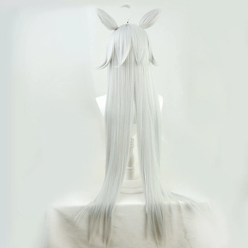 Uma Musume: Pretty Derby Cosplay Oguri Cap Cosplay Silver Wigs 5 Uma Musume: Pretty Derby Cosplay Oguri Cap Cosplay Silver Wigs - Image 3