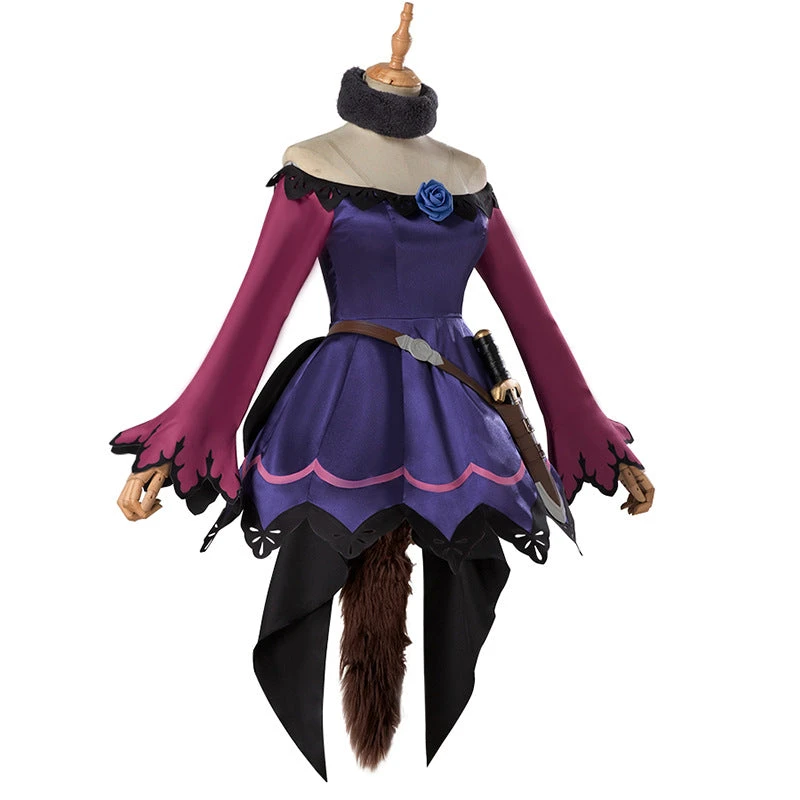 Uma Musume: Pretty Derby Cosplay Rice Shower Cosplay Costume Dress+Tail+Hat+Props 5 Uma Musume: Pretty Derby Cosplay Rice Shower Cosplay Costume Dress+Tail+Hat+Props - Image 3
