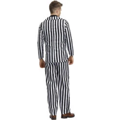 Unisex Black And White Strip Clown Suit Cosplay Costume -Procosplayshop Unisex Black and White Strip Clown Suit Cosplay Costume 3