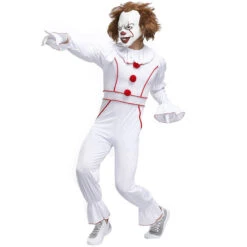 Unisex White Clown Suit Cosplay Costume -Procosplayshop Unisex White Clown Suit Cosplay Costume 3