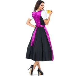 Women Bavarian Beer Festival Oktoberfest Purple Long Party Dress Waitress Costume -Procosplayshop Women Bavarian Beer Festival Oktoberfest Purple Long Party Dress Waitress Costume 3