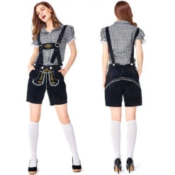 Women Bavarian Oktoberfest Lederhosen Costume Top And Shorts -Procosplayshop Women Bavarian Oktoberfest Lederhosen Costume Top and Shorts 4