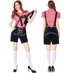 Women Bavarian Oktoberfest Lederhosen Costume Top And Shorts -Procosplayshop Women Bavarian Oktoberfest Lederhosen Costume Top and Shorts 5