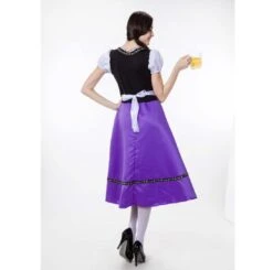 Women Beer Festival Oktoberfest Bavarian Traditional Costume Purple Dress -Procosplayshop Women Beer Festival Oktoberfest Bavarian Traditional Costume Purple Dress 3