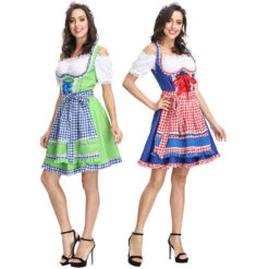 Women Beer Oktoberfest Bavarian Party Festival Costume Waitress Maid Costume