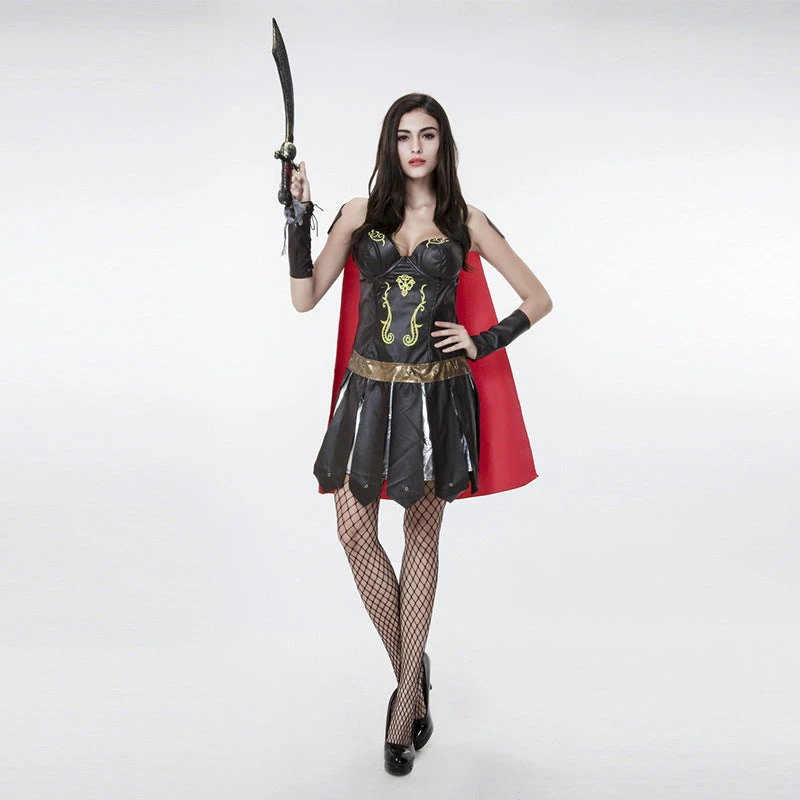 Women Warrior Gladiator Warrior Cosplay Costume For Halloween Party Performance - Image 3