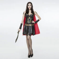 Women Warrior Gladiator Warrior Cosplay Costume For Halloween Party Performance -Procosplayshop Women Warrior Gladiator Warrior Cosplay Costume For Halloween Party Performance 4