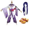 Genshin Impact Raiden Shogun Whole Set Costume + Wigs +Shoes Halloween Cosplay Suit Set 2 Genshin Impact Raiden Shogun Whole Set Costume + Wigs +Shoes Halloween Cosplay Suit Set -Procosplayshop set1